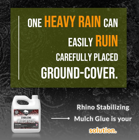 Rhino Stabilizing Mulch Glue - Mulch Glue Binder, Rock Glue for Landsc –  Peach Country Tractor