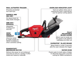 Milwaukee M18 FUEL™ 9" Cut-Off Saw w/ ONE-KEY™ Bare Tool, Part# 2786-20