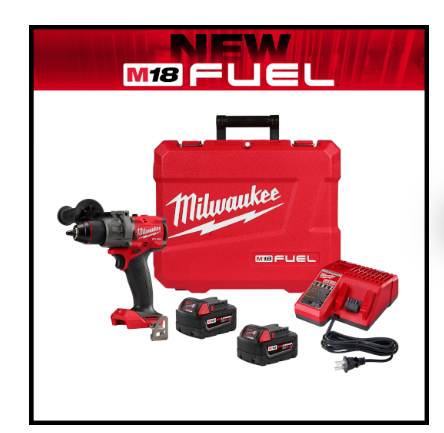 Milwaukee M18 FUEL™ 1/2" Hammer Drill/Driver Kit, Part# 2904-22