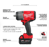 Milwaukee M18 FUEL™ 1/2" High Torque Impact wrench w/ Friction Ring Kit, Part # 2967-22